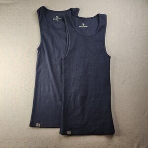 Ekkovision Navy Blue Men's Ribbed Undershirt Tank Tops Lot of 2 Large